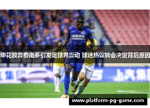 申花放弃费南多引发足球界震动 球迷热议转会决定背后原因